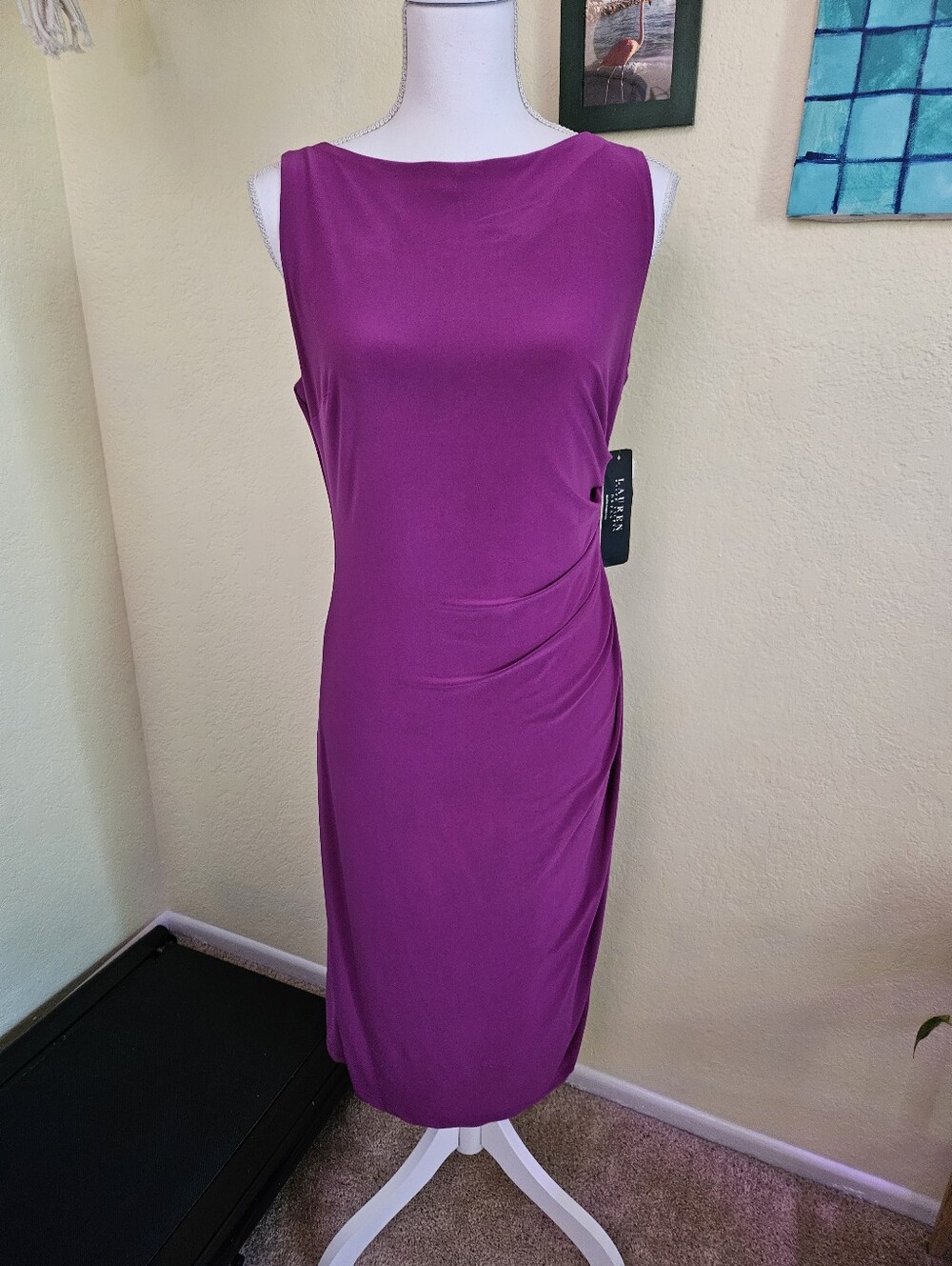 Ralph lauren Sleeveless Purple Sheath Dress Sz 8